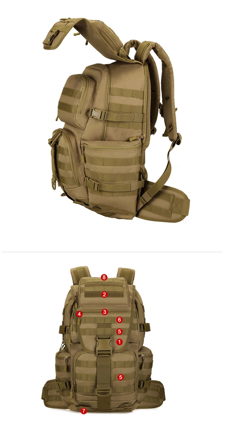Softback tactical nylon sling bag with reflective strip, 30-40l capacity - product image