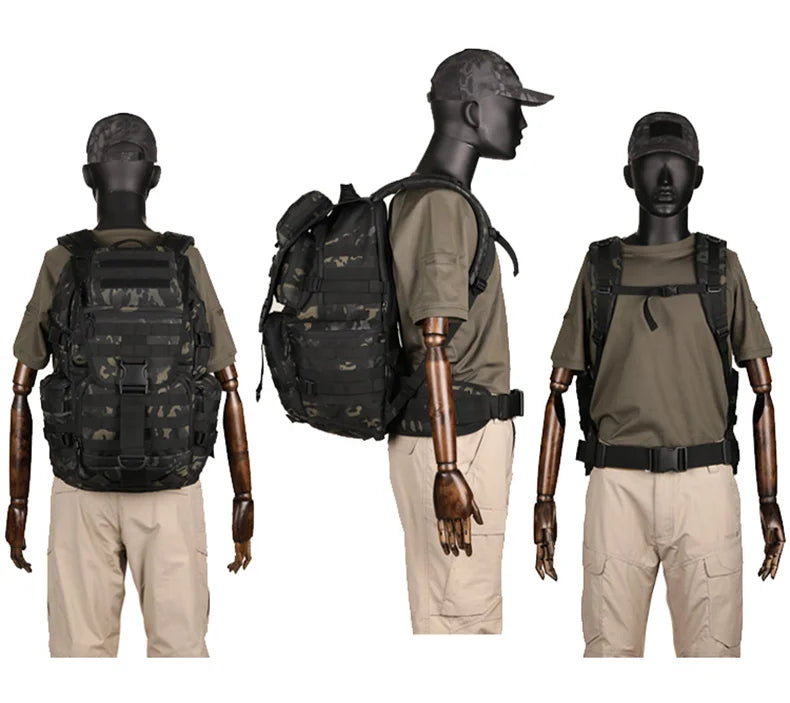Softback tactical nylon sling bag with reflective strip, 30-40l capacity - product image