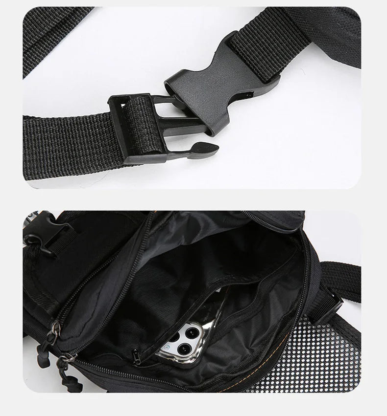 Softback tactical nylon vest bag with multi-compartment and molle system - product image