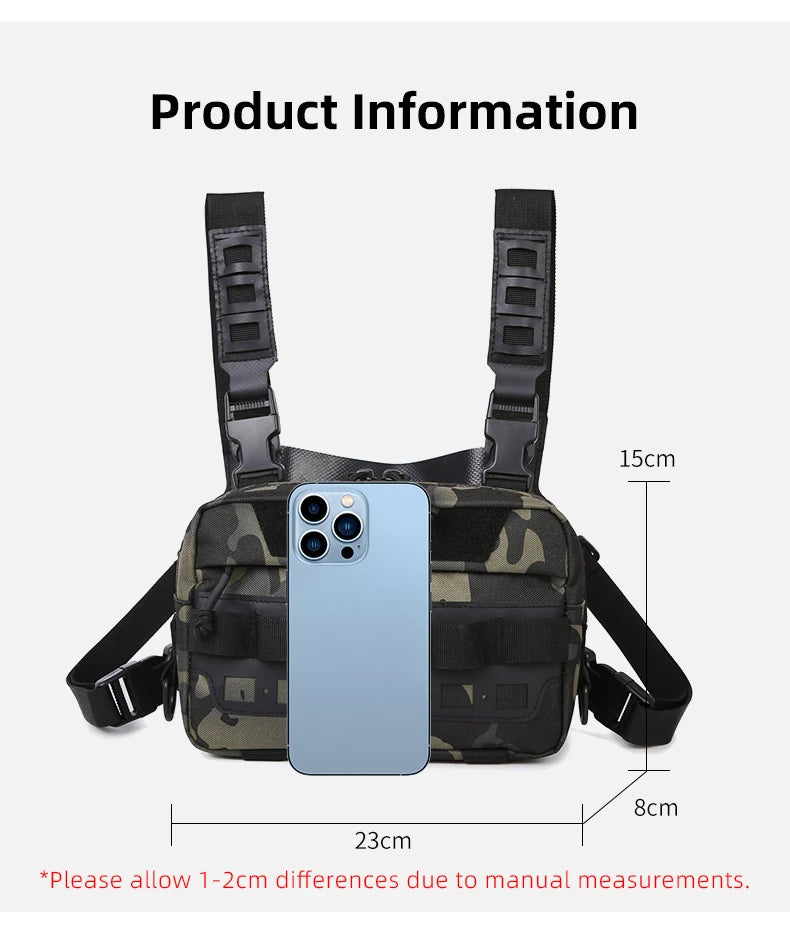 Softback tactical vest utility bag with multiple pockets and adjustable straps - product image