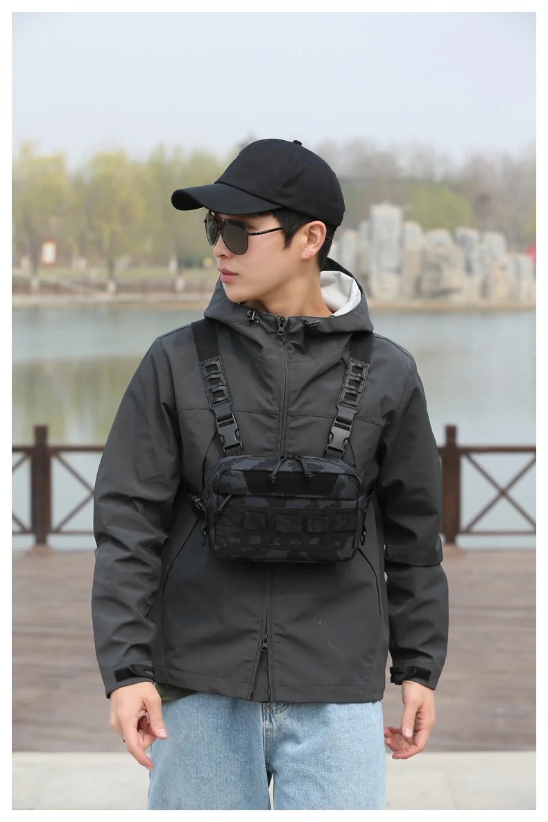 Softback tactical vest utility bag with multiple pockets and adjustable straps - product image