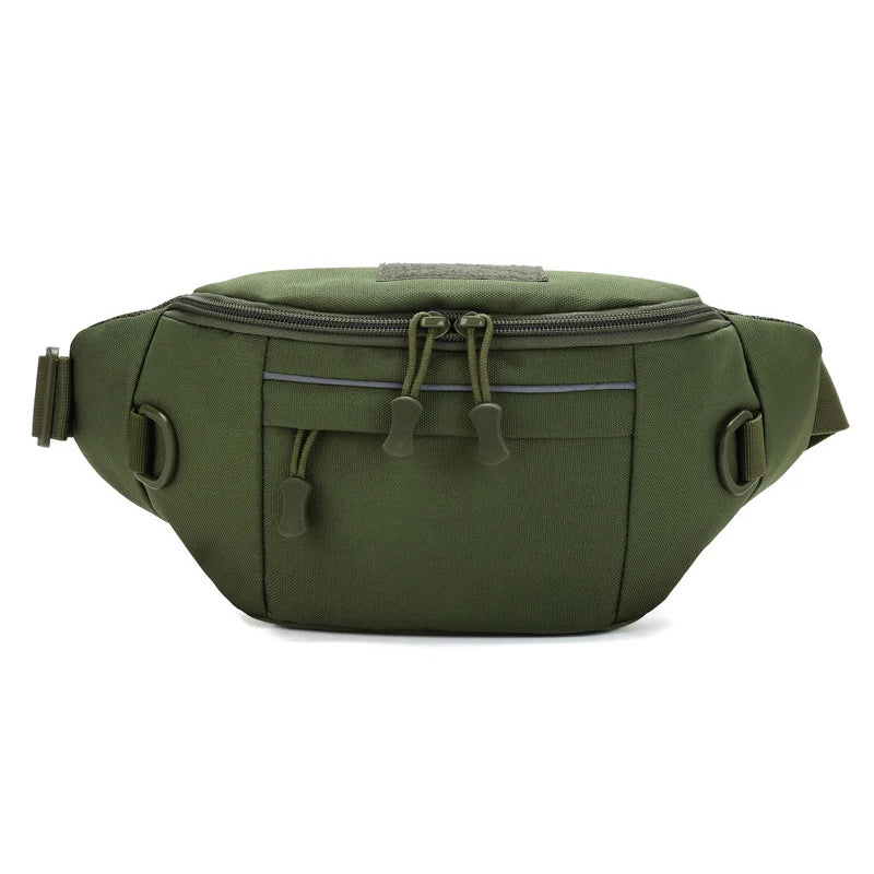 Softback tactical waist sling bag with zipper pouch, nylon material - product image
