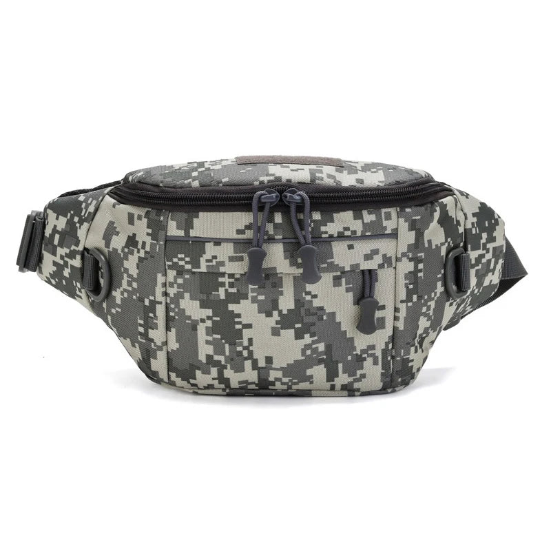 Softback tactical waist sling bag with zipper pouch, nylon material - product image
