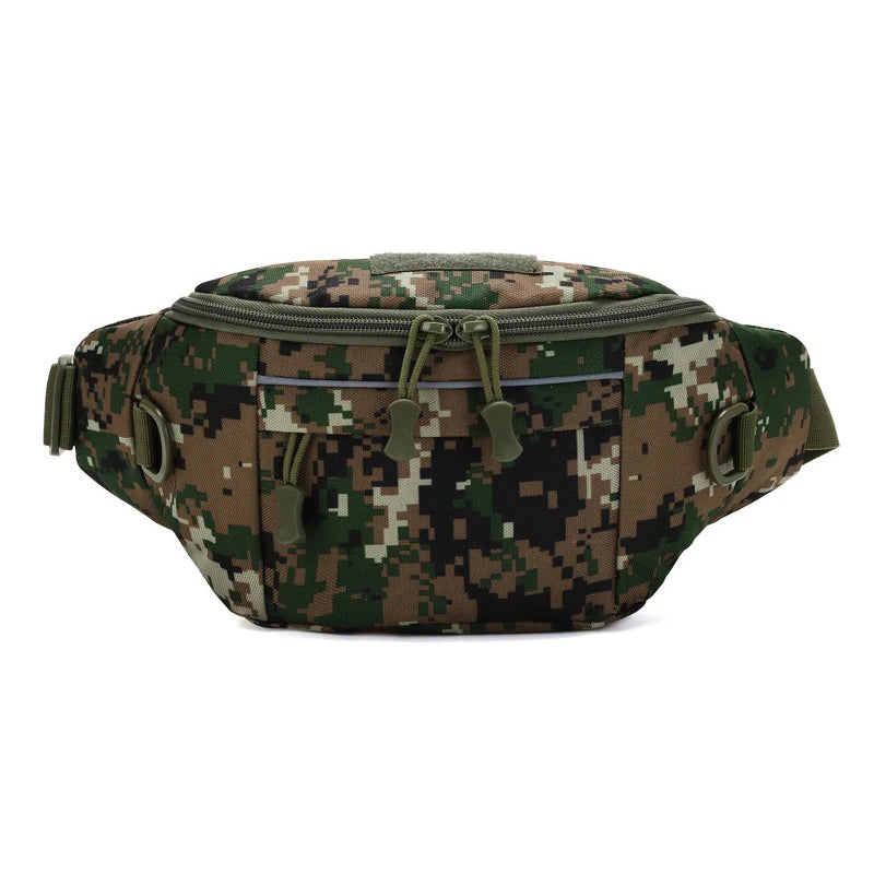 Softback tactical waist sling bag with zipper pouch, nylon material - product image