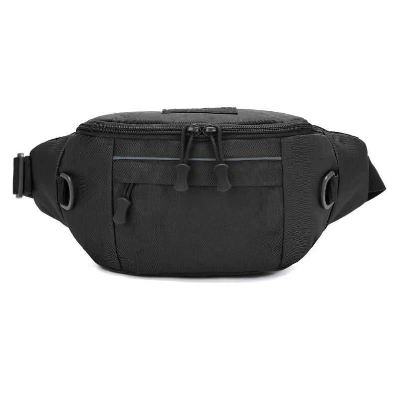 Softback tactical waist sling bag with zipper pouch, nylon material - product image