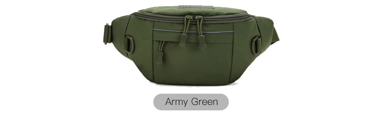 Softback tactical waist sling bag with zipper pouch, nylon material - product image