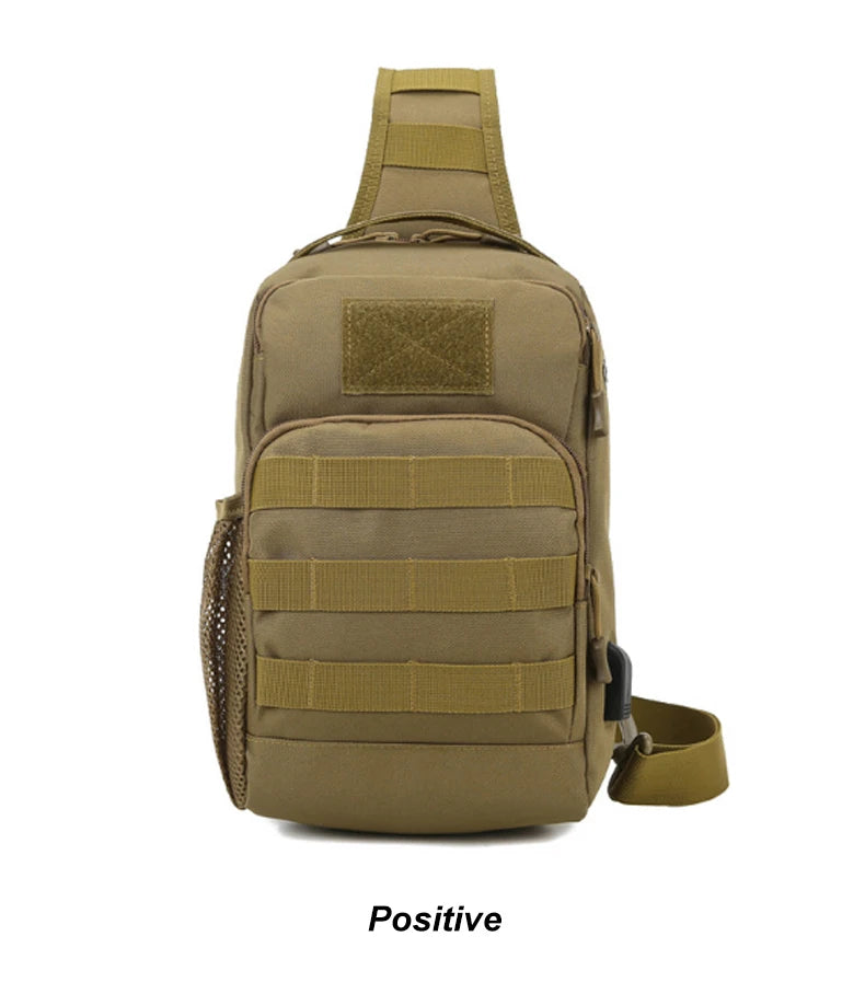 Softback usb tactical chest bag with multiple color options, nylon material - product image