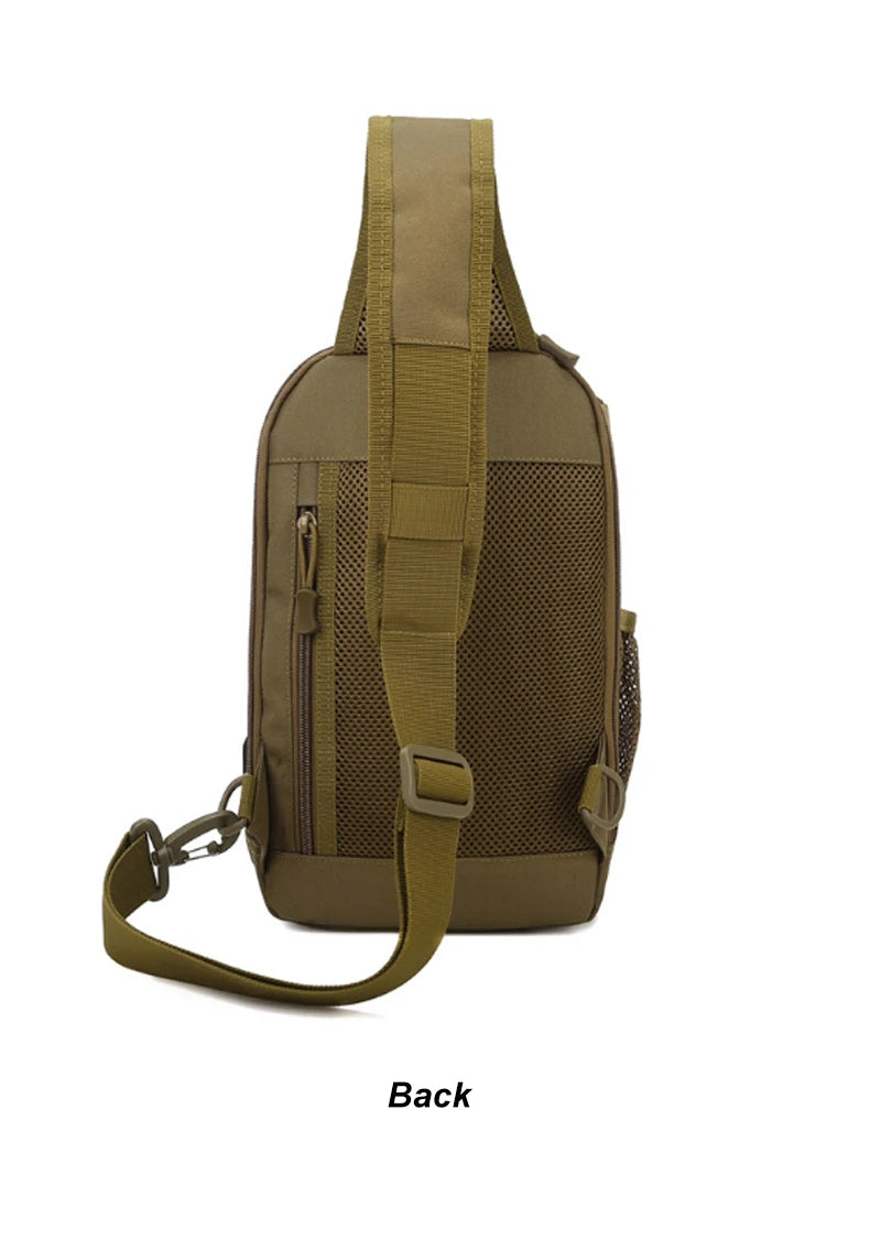 Softback usb tactical chest bag with multiple color options, nylon material - product image