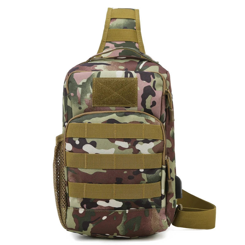 Softback usb tactical chest bag with multiple color options, nylon material - product image