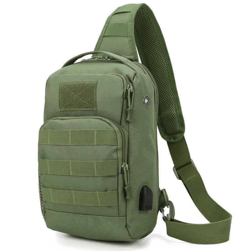 Softback usb tactical chest bag with multiple color options, nylon material - product image