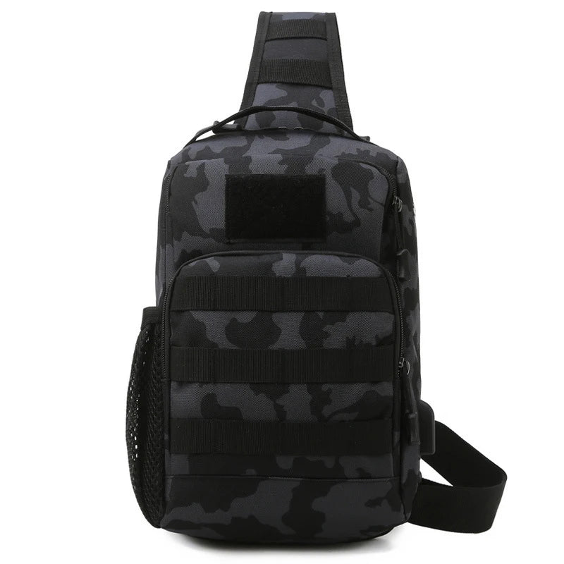 Softback usb tactical chest bag with multiple color options, nylon material - product image