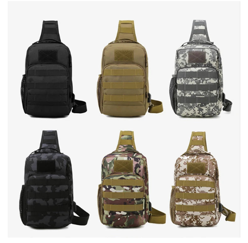 Softback usb tactical chest bag with multiple color options, nylon material - product image