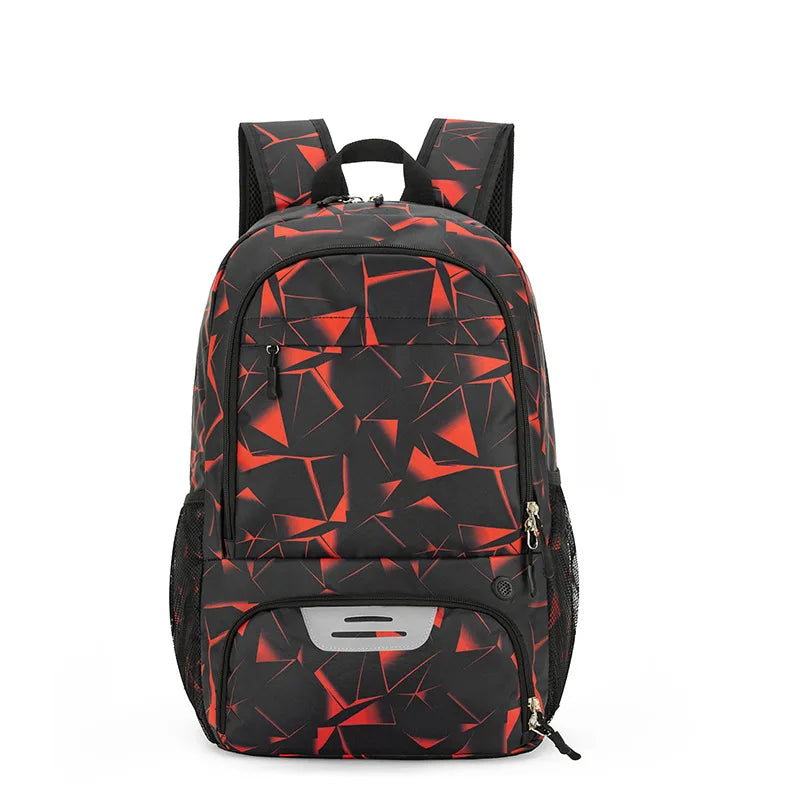 Sports backpack with shoes compartment multi-pocket water-resistant oxford fabric - product image