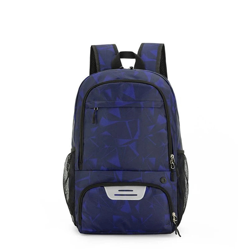 Sports backpack with shoes compartment multi-pocket water-resistant oxford fabric - product image