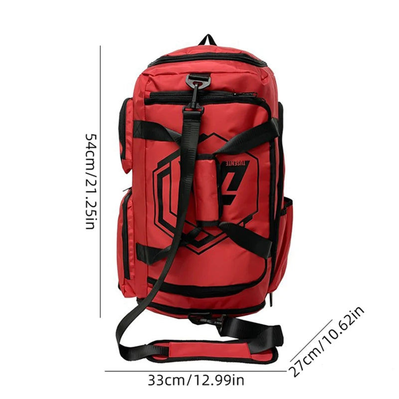 Sports backpack with shoes compartment wet dry separation gym outdoor hiking duffel - product image