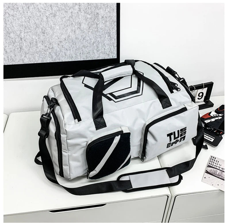 Sports backpack with shoes compartment wet dry separation gym outdoor hiking duffel - product image