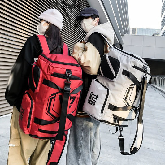 Sports backpack with shoes compartment wet dry separation gym outdoor hiking duffel - product image