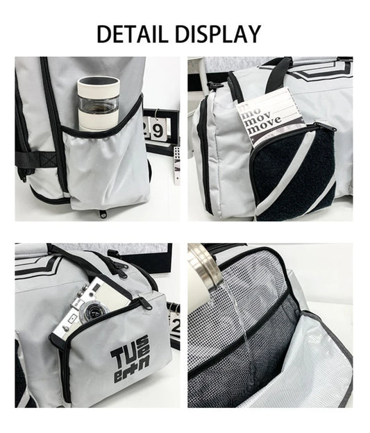 Sports backpack with shoes compartment wet dry separation gym outdoor hiking duffel - product image