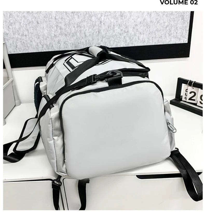 Sports backpack with shoes compartment wet dry separation gym outdoor hiking duffel - product image