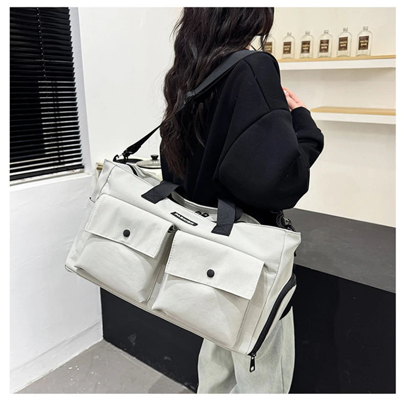 Sports duffel bag dry wet separation with shoe pack outdoor hiking camping handbag - product image