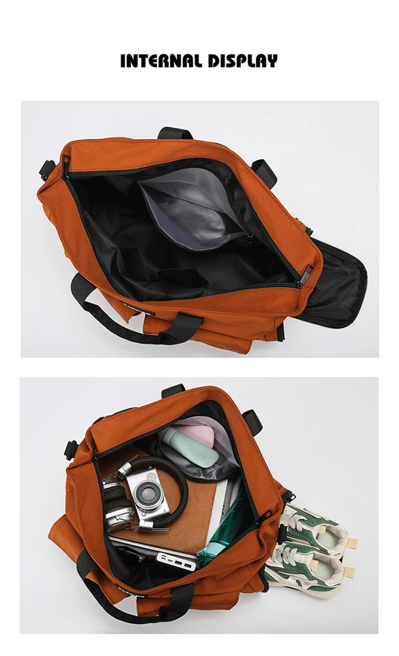 Sports duffel bag dry wet separation with shoe pack outdoor hiking camping handbag - product image
