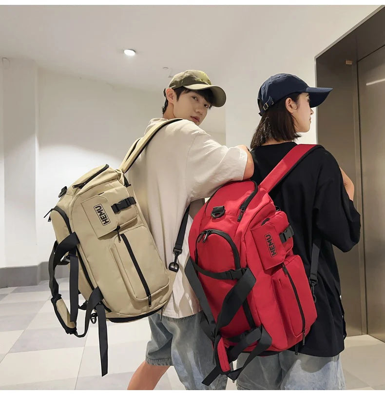 Sports fitness crossbody large capacity travel weekender duffle bag with shoe compartment - product image