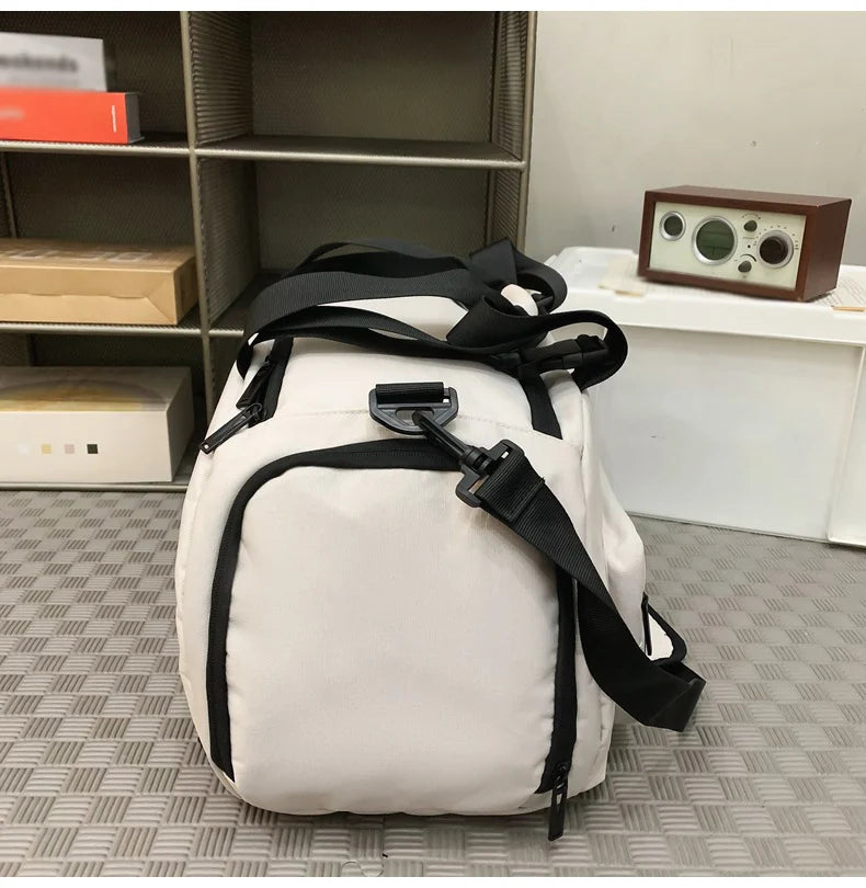 Sports fitness crossbody large capacity travel weekender duffle bag with shoe compartment - product image