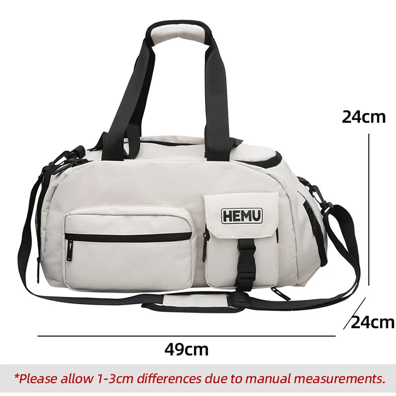 Sports fitness crossbody large capacity travel weekender duffle bag with shoe compartment - product image