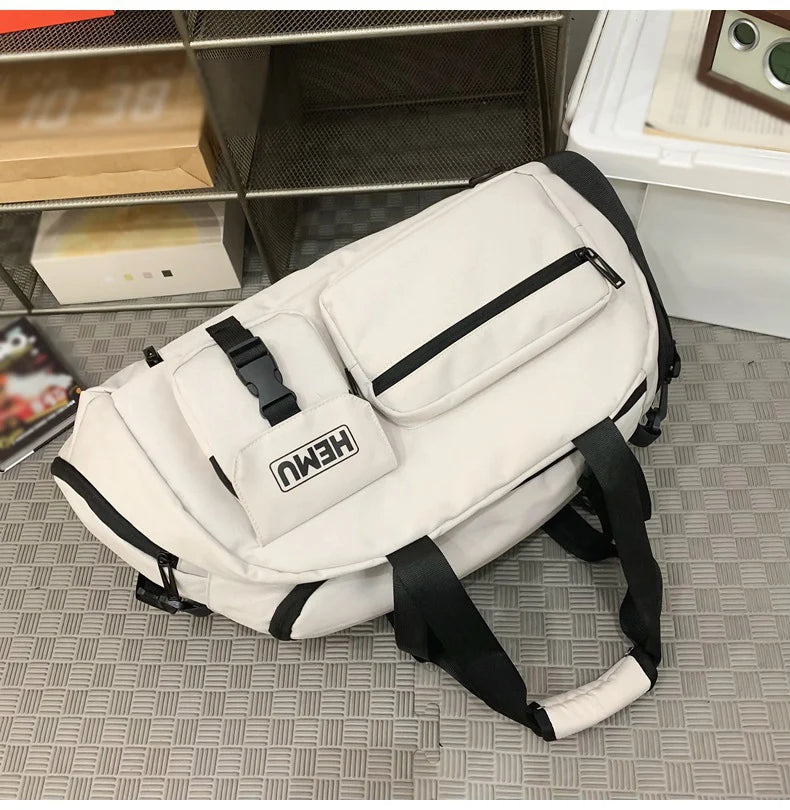 Sports fitness crossbody large capacity travel weekender duffle bag with shoe compartment - product image