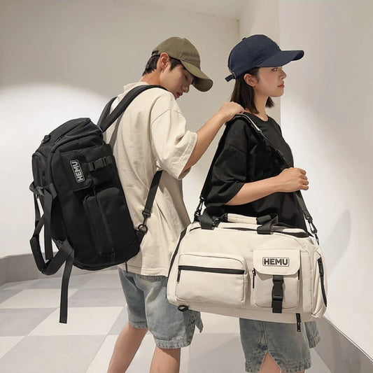Sports fitness crossbody large capacity travel weekender duffle bag with shoe compartment - product image
