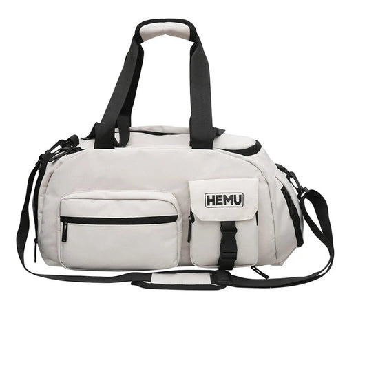 Sports fitness crossbody large capacity travel weekender duffle bag with shoe compartment - product image