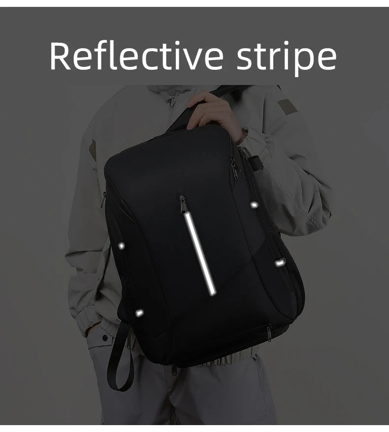 Sports helmet bag with shoes compartment laptop rucksack basketball tennis badminton - product image