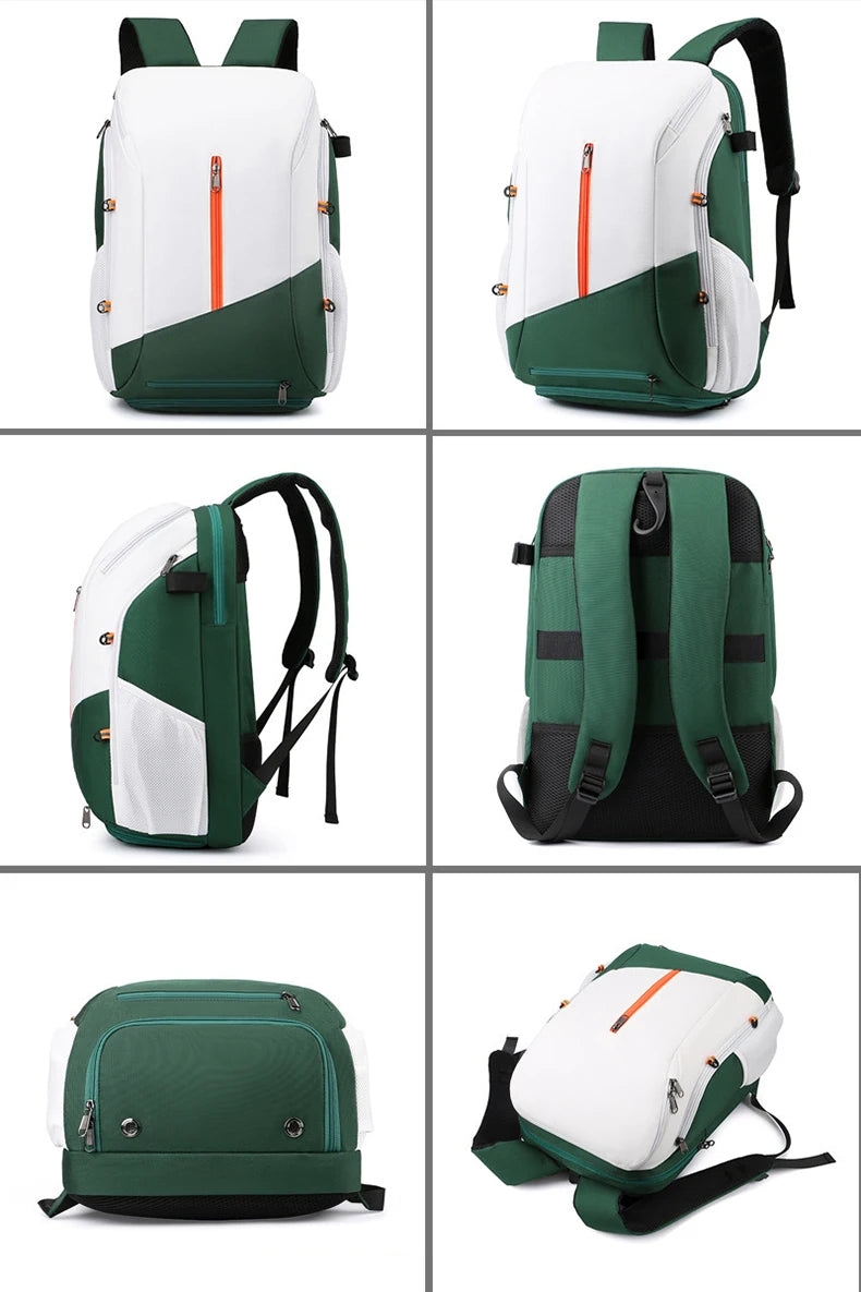 Sports helmet bag with shoes compartment laptop rucksack basketball tennis badminton - product image