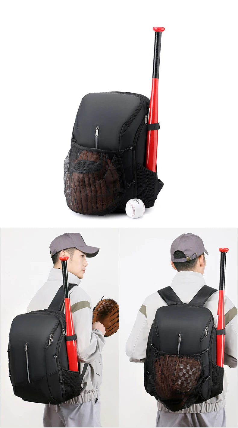 Sports helmet bag with shoes compartment laptop rucksack basketball tennis badminton - product image