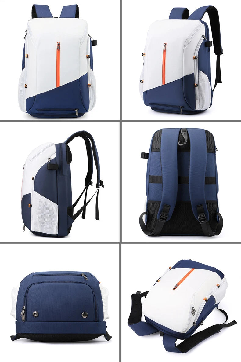 Sports helmet bag with shoes compartment laptop rucksack basketball tennis badminton - product image