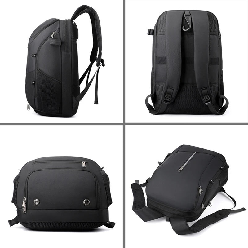 Sports helmet bag with shoes compartment laptop rucksack basketball tennis badminton - product image