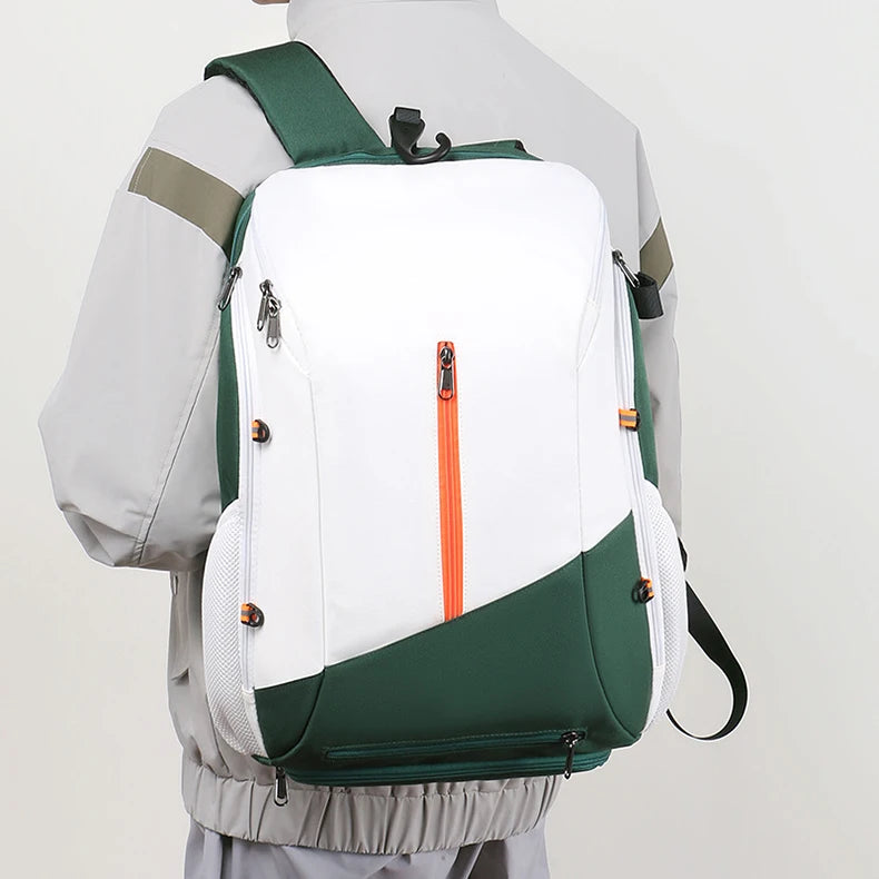 Sports helmet bag with shoes compartment laptop rucksack basketball tennis badminton - product image