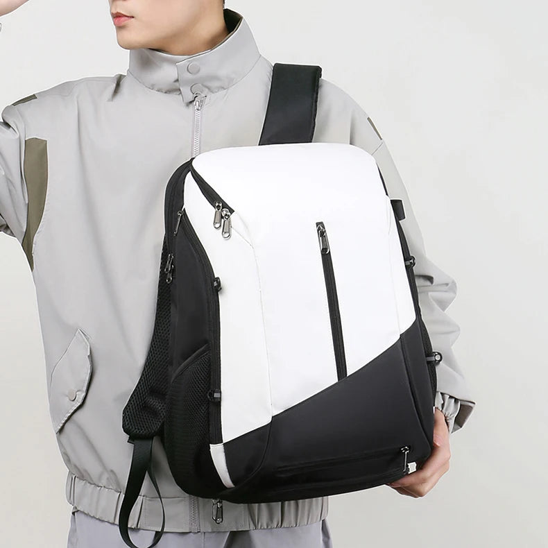 Sports helmet bag with shoes compartment laptop rucksack basketball tennis badminton - product image