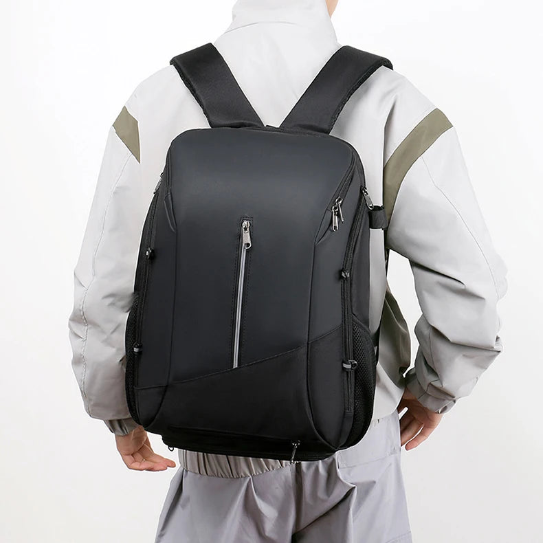 Sports helmet bag with shoes compartment laptop rucksack basketball tennis badminton - product image