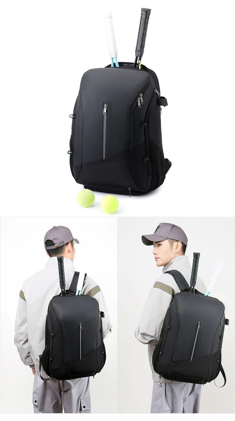 Sports helmet bag with shoes compartment laptop rucksack basketball tennis badminton - product image