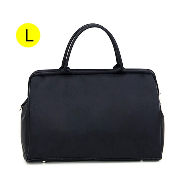 Striped nylon travel duffel bag large capacity waterproof multi-pocket - product image