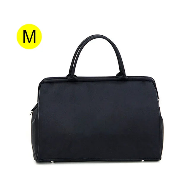 Striped nylon travel duffel bag large capacity waterproof multi-pocket - product image
