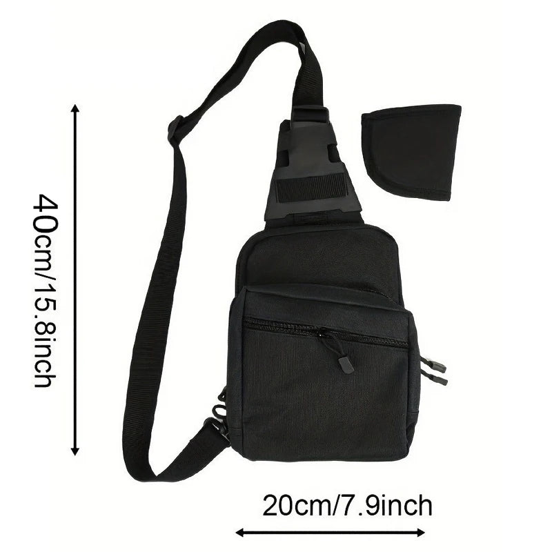 Tactical climbing chest bag nylon concealed carry gun holster adjustable strap - product image