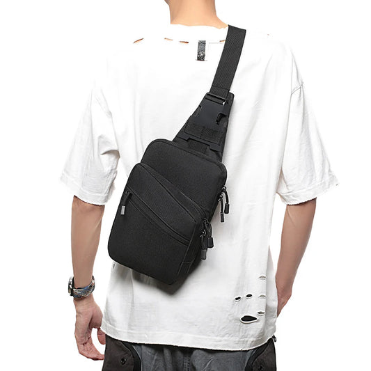 Tactical climbing chest bag nylon concealed carry gun holster adjustable strap - product image