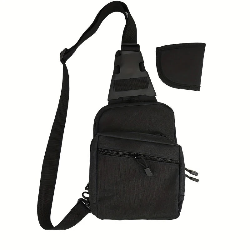 Tactical climbing chest bag nylon concealed carry gun holster adjustable strap - product image
