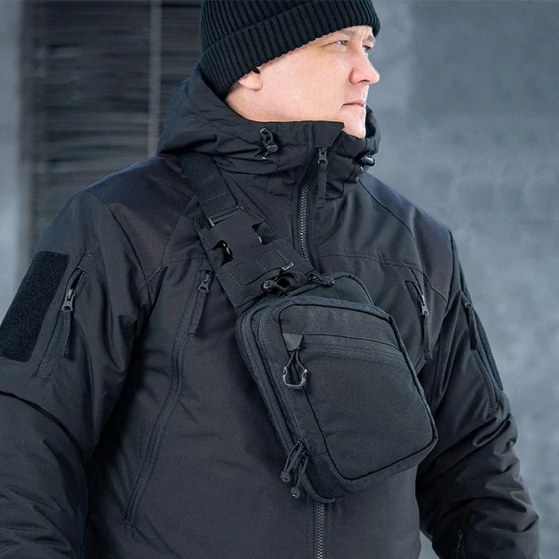 Tactical climbing chest bag nylon concealed carry gun holster adjustable strap - product image
