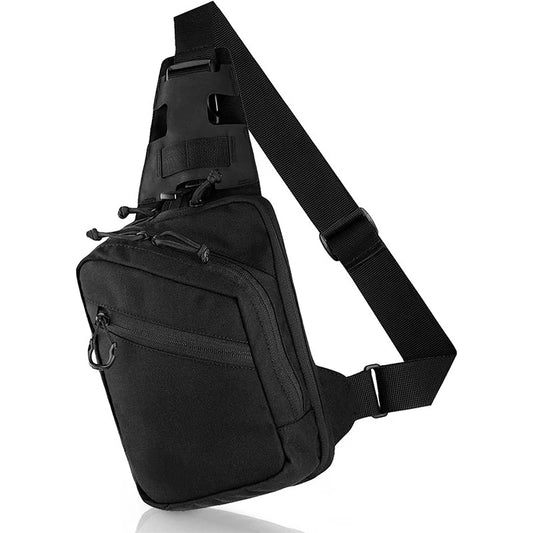 Tactical climbing chest bag nylon concealed carry gun holster adjustable strap - product image