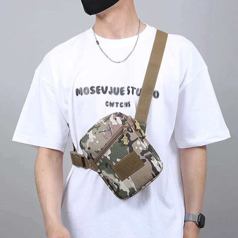 Tactical climbing chest bag nylon large storage multi-wear adjustable strap - product image