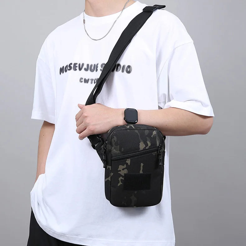 Tactical climbing chest bag nylon large storage multi-wear adjustable strap - product image