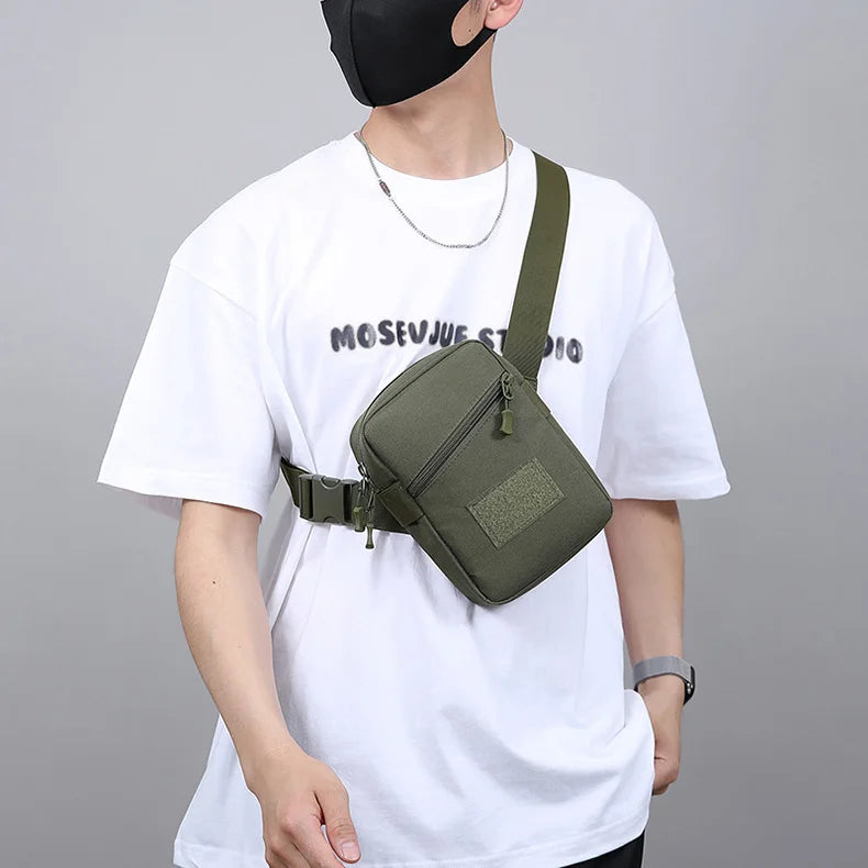 Tactical climbing chest bag nylon large storage multi-wear adjustable strap - product image